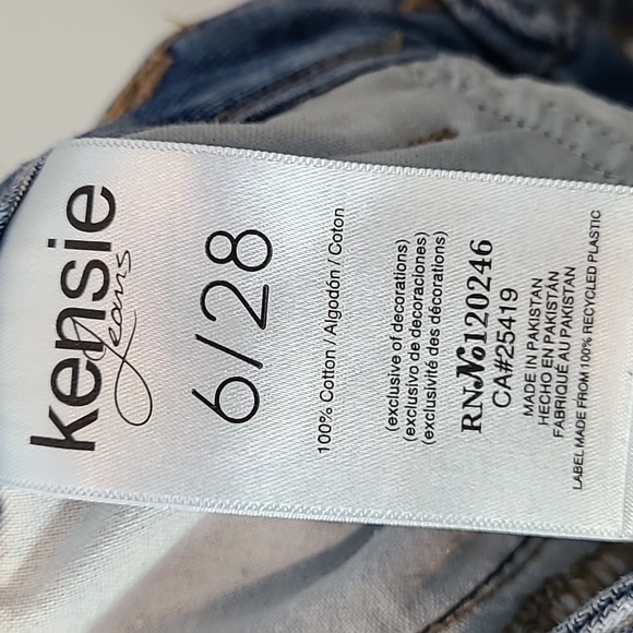 Kensie High Rise‎ Denim Shorts Womens Size 28 Comfy Jean Casual Cotton - Picture 7 of 8